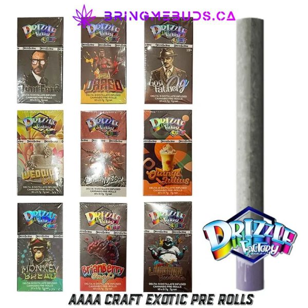 DRIZZLE AAAA CRAFT EXOTICS PRE ROLLS / 10 IN A PACK