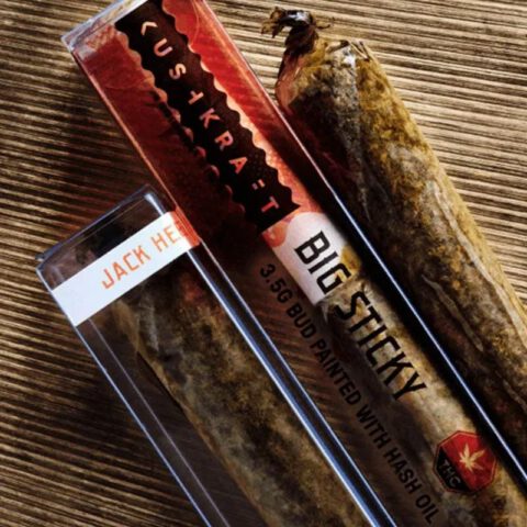 BIG STICKY 3.5 GRAM PREROLL INFUSED WITH BUD AND HASH OIL (SATIVA)